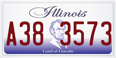 IL license plate A383573