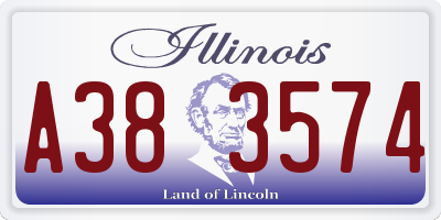 IL license plate A383574