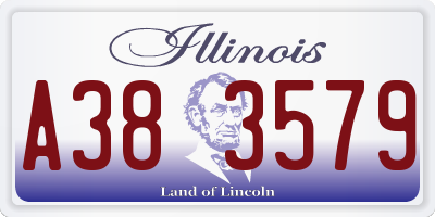 IL license plate A383579