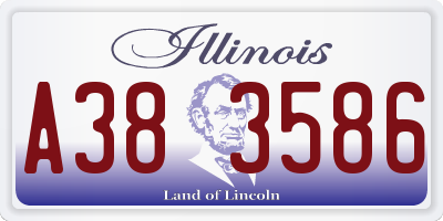 IL license plate A383586