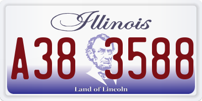 IL license plate A383588