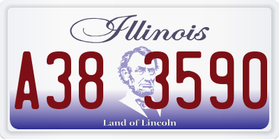 IL license plate A383590
