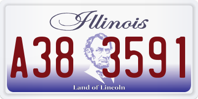 IL license plate A383591