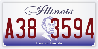 IL license plate A383594