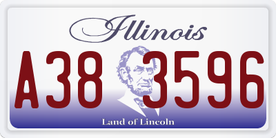 IL license plate A383596