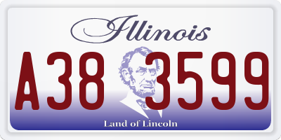 IL license plate A383599