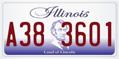 IL license plate A383601