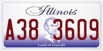 IL license plate A383609