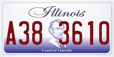 IL license plate A383610