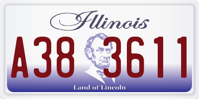 IL license plate A383611