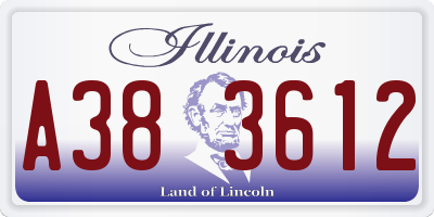 IL license plate A383612