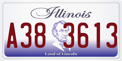IL license plate A383613