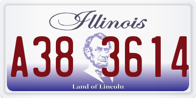 IL license plate A383614
