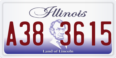 IL license plate A383615