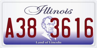 IL license plate A383616