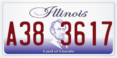 IL license plate A383617