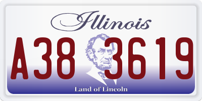 IL license plate A383619