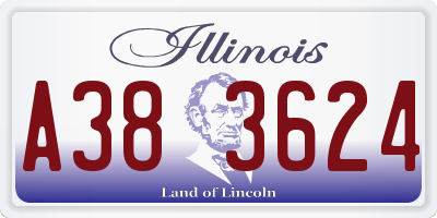 IL license plate A383624