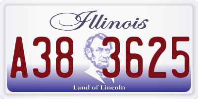 IL license plate A383625