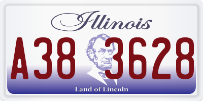 IL license plate A383628