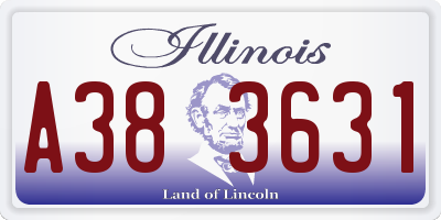 IL license plate A383631