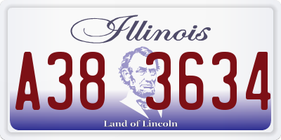 IL license plate A383634