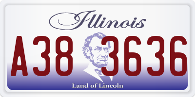 IL license plate A383636