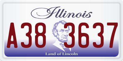 IL license plate A383637