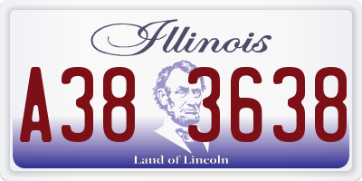 IL license plate A383638