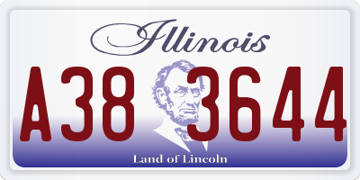 IL license plate A383644