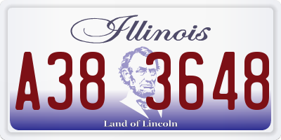 IL license plate A383648