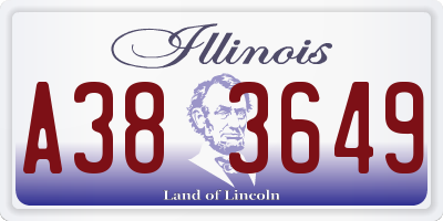 IL license plate A383649