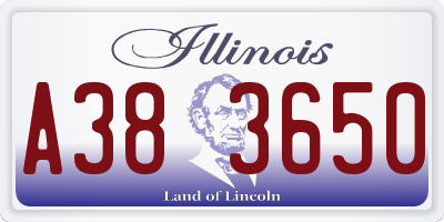 IL license plate A383650