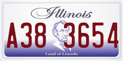 IL license plate A383654