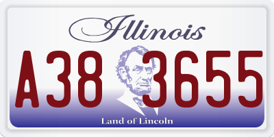IL license plate A383655
