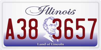IL license plate A383657