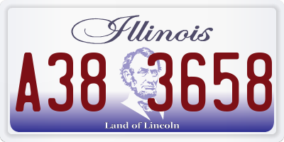IL license plate A383658