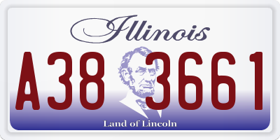 IL license plate A383661