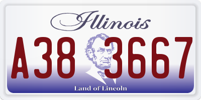 IL license plate A383667