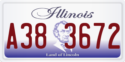 IL license plate A383672