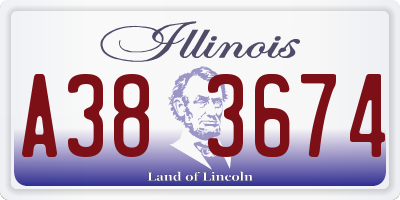 IL license plate A383674