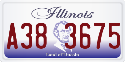 IL license plate A383675