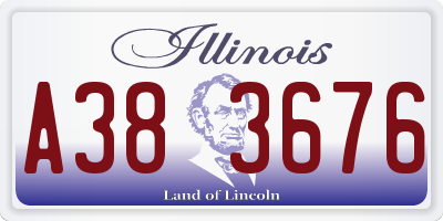 IL license plate A383676