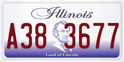 IL license plate A383677
