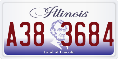 IL license plate A383684