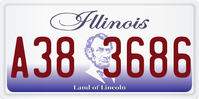IL license plate A383686