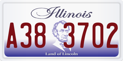 IL license plate A383702