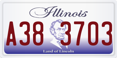 IL license plate A383703