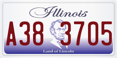 IL license plate A383705