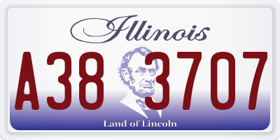 IL license plate A383707